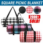 3mx3m Large Picnic Blanket Mat Premium Cashmere Rug Waterproof Outdoor
