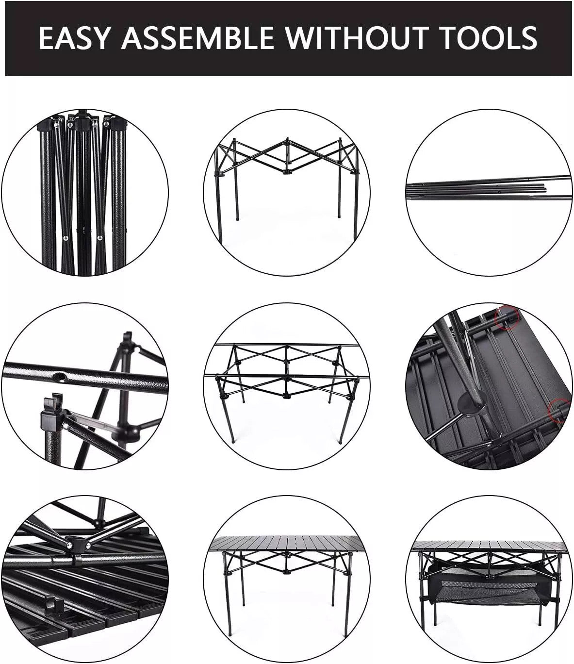 Outdoor Camping Folding Table Picnic Tables Aluminium Portable BBQ Desk AU