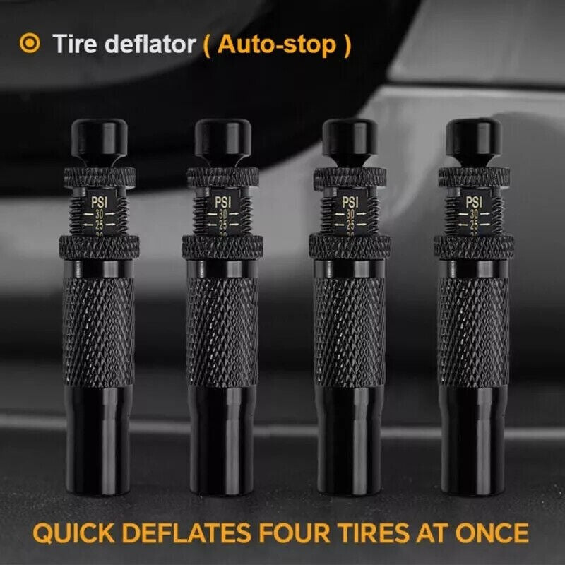 4PCS Portable Tyre Deflators Air Quick Deflator 10~30 PSI Tire Valve Core Tool