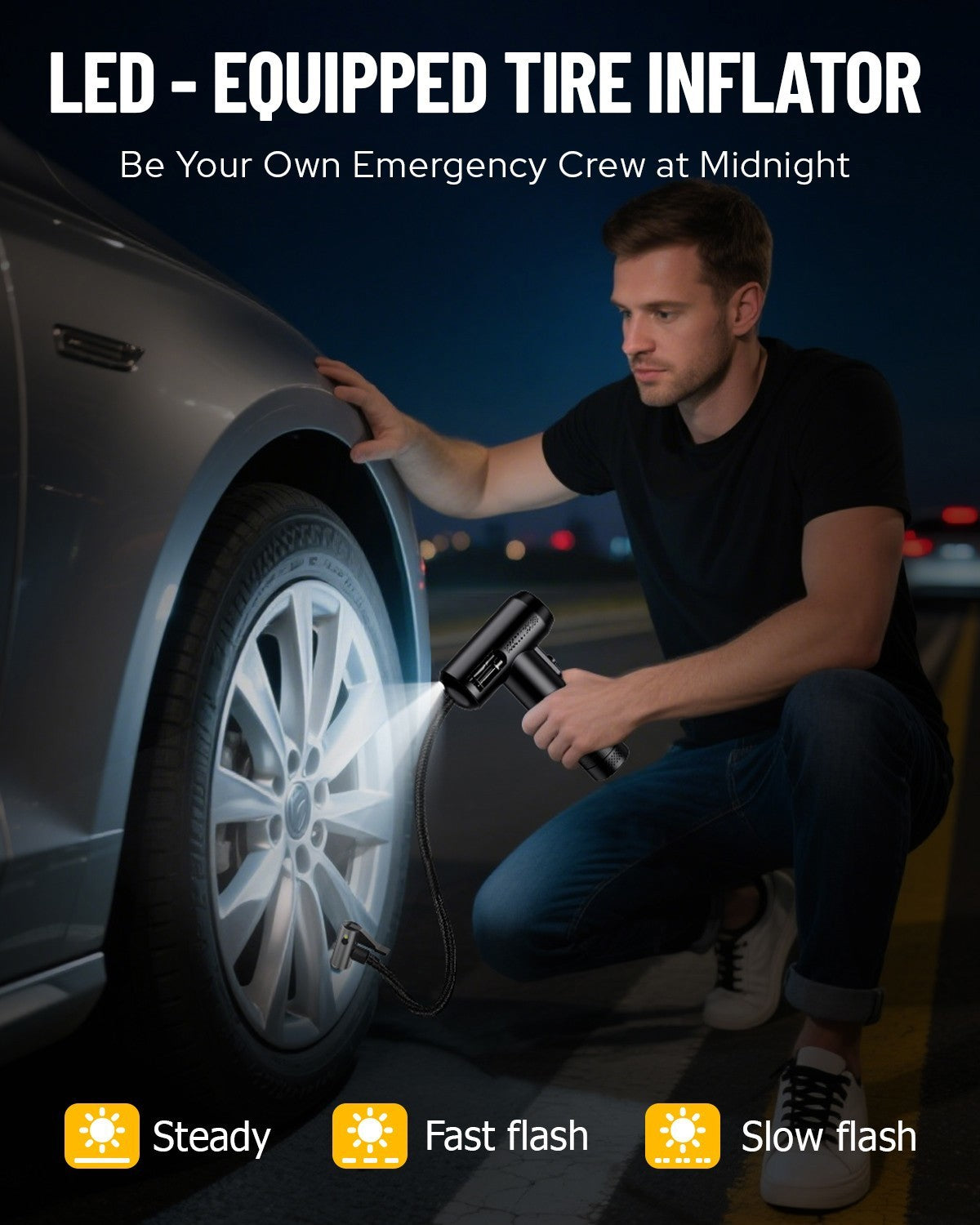 Automatic Cordless Car Tyre Inflator Handheld LCD Digital Air Compressor Pump AU