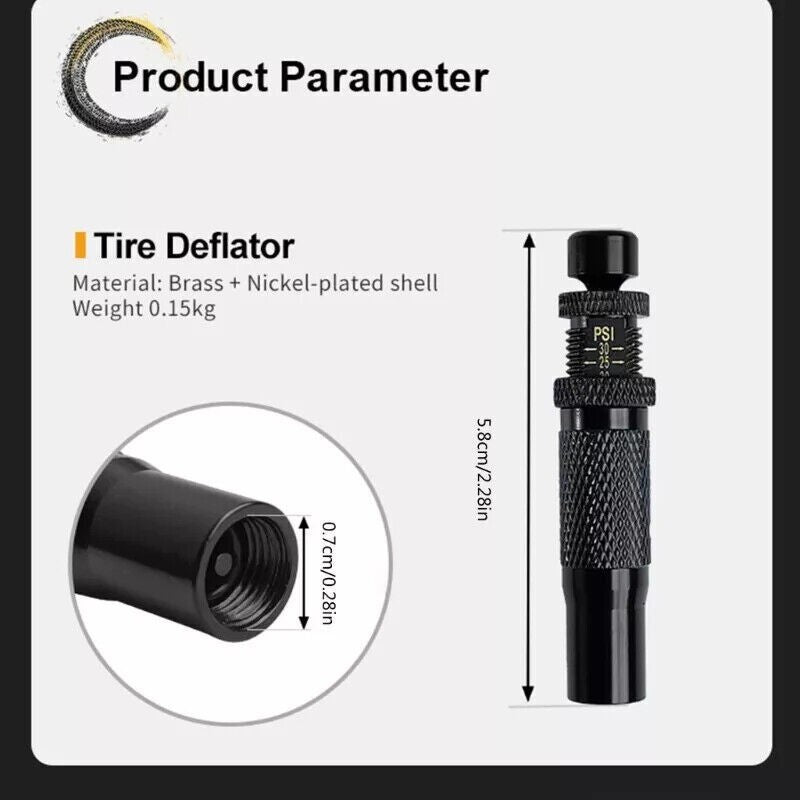 4PCS Portable Tyre Deflators Air Quick Deflator 10~30 PSI Tire Valve Core Tool