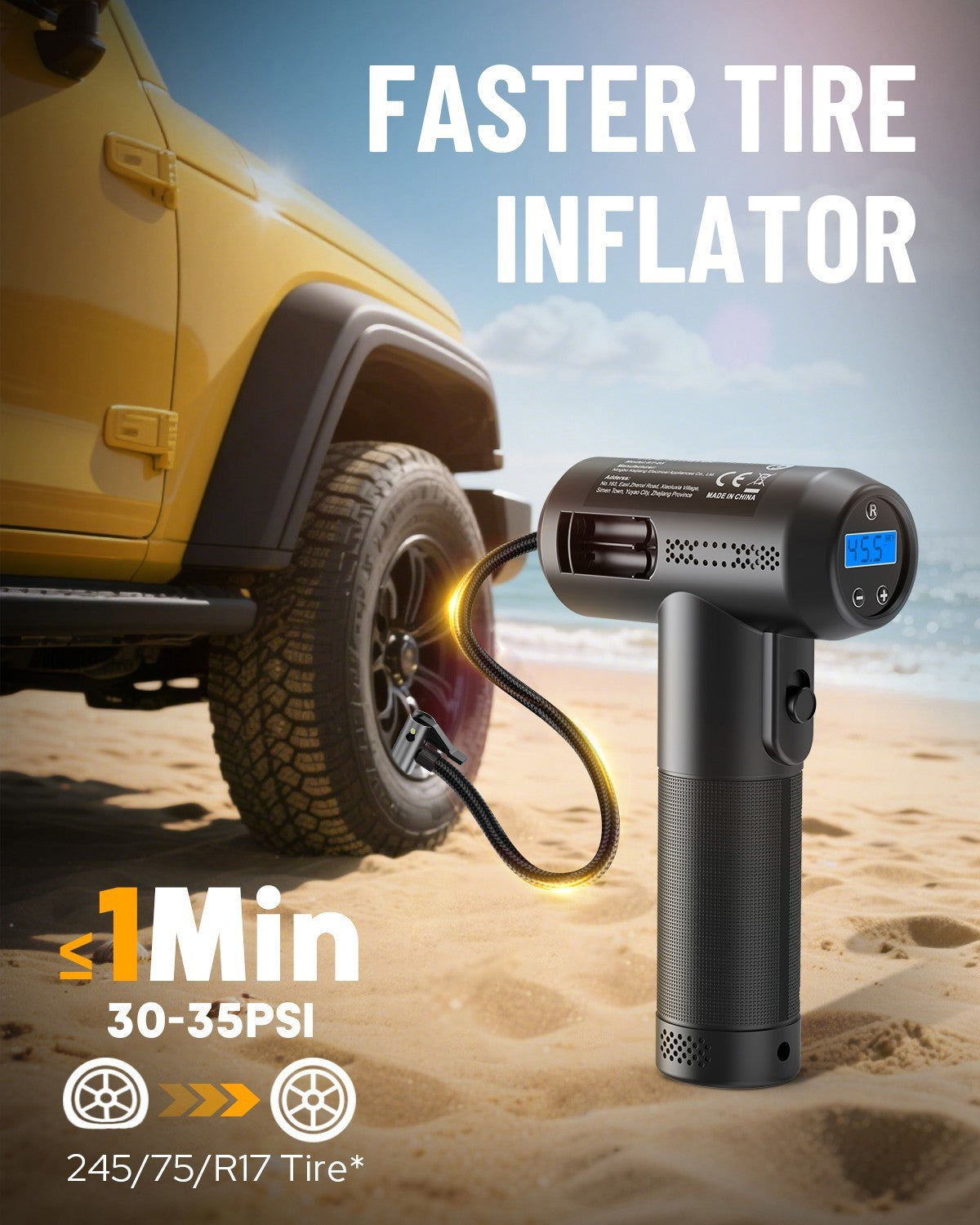 Automatic Cordless Car Tyre Inflator Handheld LCD Digital Air Compressor Pump AU
