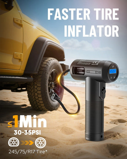 Automatic Cordless Car Tyre Inflator Handheld LCD Digital Air Compressor Pump AU