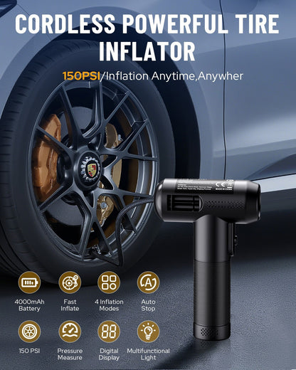 Automatic Cordless Car Tyre Inflator Handheld LCD Digital Air Compressor Pump AU