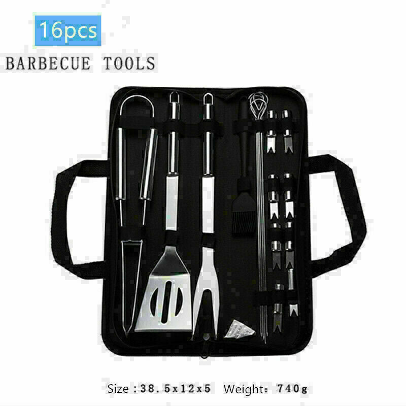 Stainless Steel BBQ Tools Set Barbecue Utensil Outdoor Camping Grill Cooking Kit