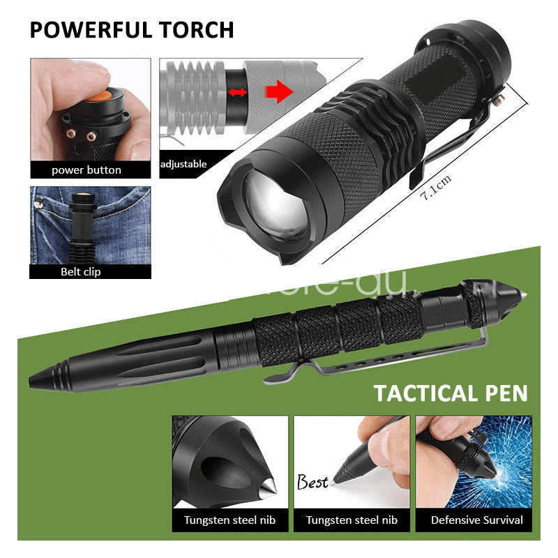 Emergency Survival Equipment Kit Outdoor Sports Tactical Hiking Camping SOS Tool