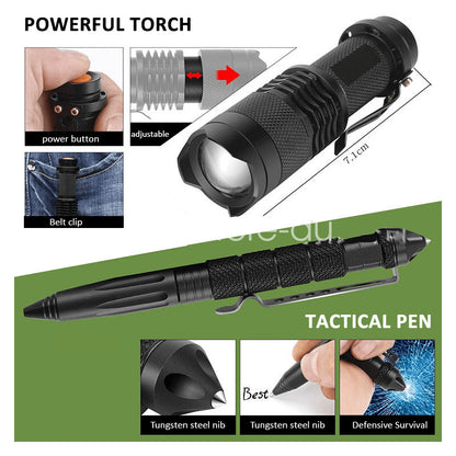 Emergency Survival Equipment Kit Outdoor Sports Tactical Hiking Camping SOS Tool