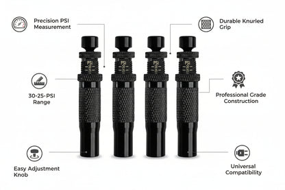 4PCS Portable Tyre Deflators Air Quick Deflator 10~30 PSI Tire Valve Core Tool