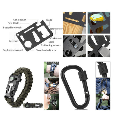 Emergency Survival Equipment Kit Outdoor Sports Tactical Hiking Camping SOS Tool