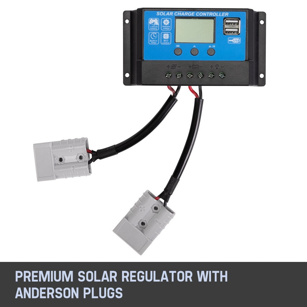 MOBI Solar Blanket 250W Mono 12V Folding Solar Panel Kit 5M Cable Dual USB