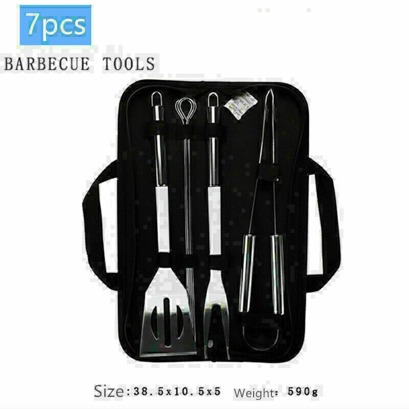 Stainless Steel BBQ Tools Set Barbecue Utensil Outdoor Camping Grill Cooking Kit