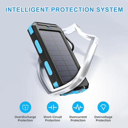 500000mAh Portable Solar Panel Dual USB External Battery Power Bank Pack Charger