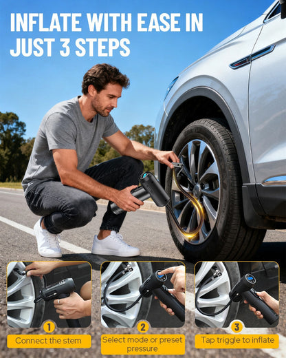 Automatic Cordless Car Tyre Inflator Handheld LCD Digital Air Compressor Pump AU