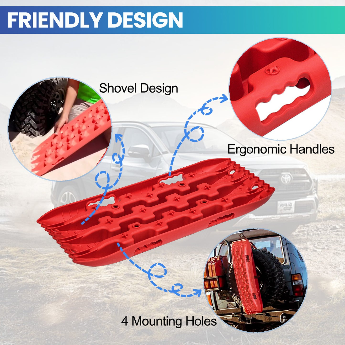 Recovery Tracks Boards Sand Track Mud tracks Snow 10T 2PCS 4WD 4X4 tracks